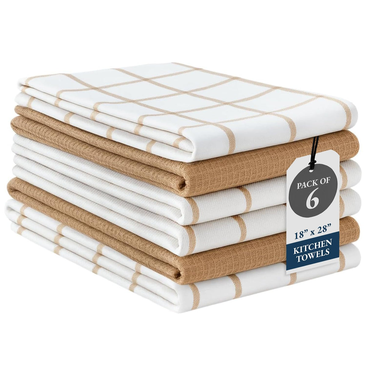 LANE LINEN absorbent dish towel 18x28 in beige for quick drying