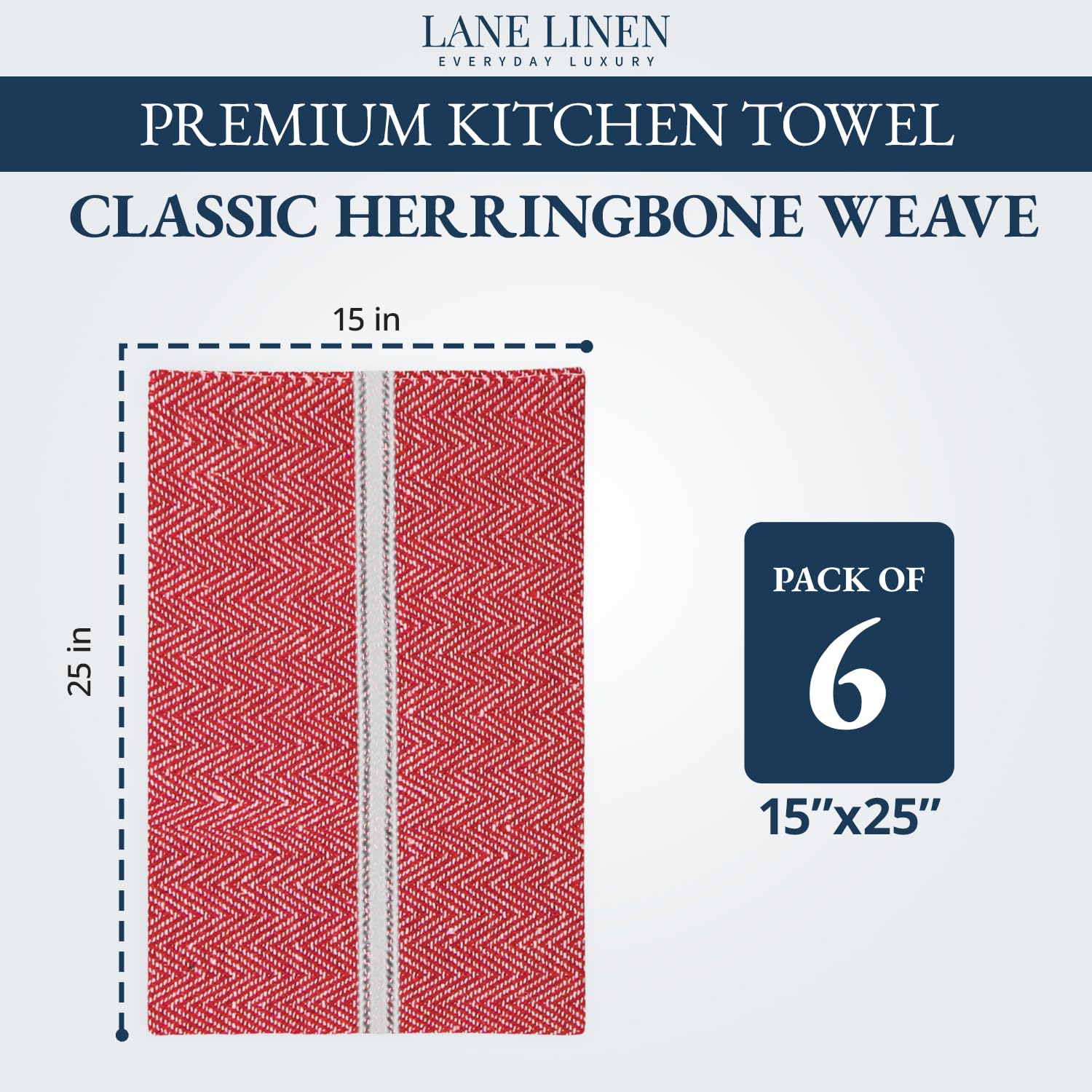 LANE LINEN absorbent dish towels for quick spills and drying