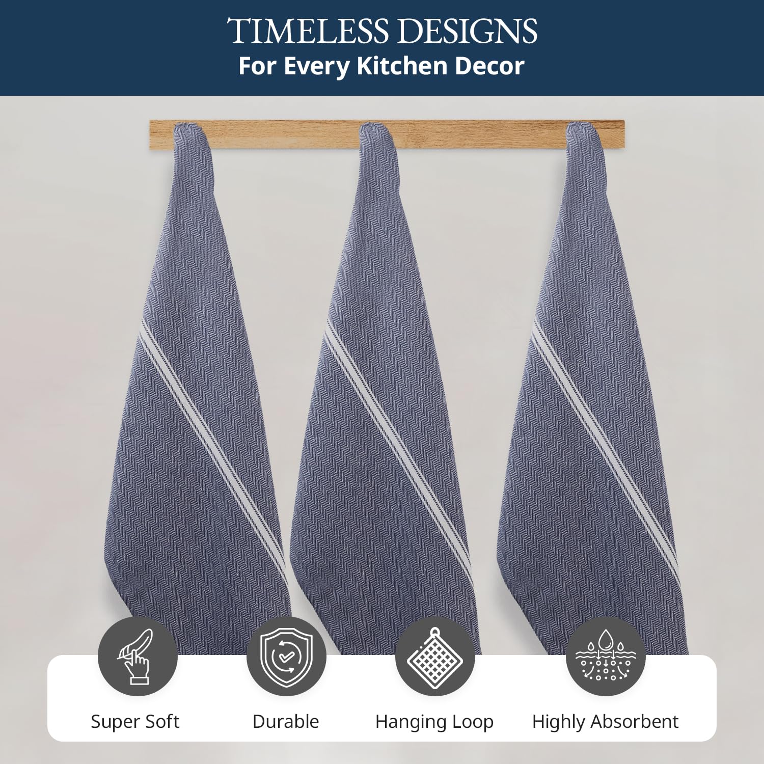 Lane Linen cotton towels machine washable and lint-free for everyday use.
