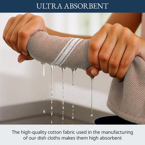 Lane Linen close-up shows absorbent cotton for quick messes