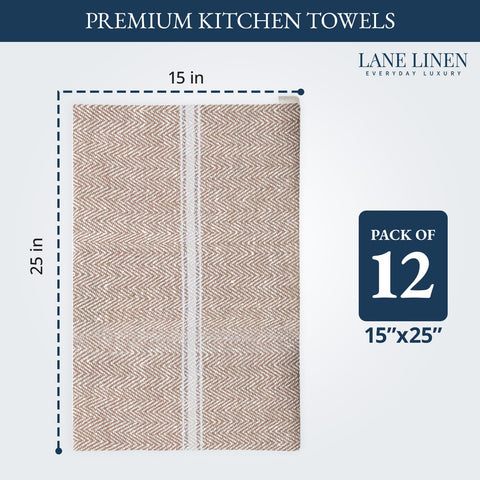Lane Linen 14x25 towels on counter for easy drying