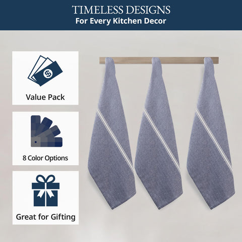 Lane Linen machine-washable kitchen towels for simple care.