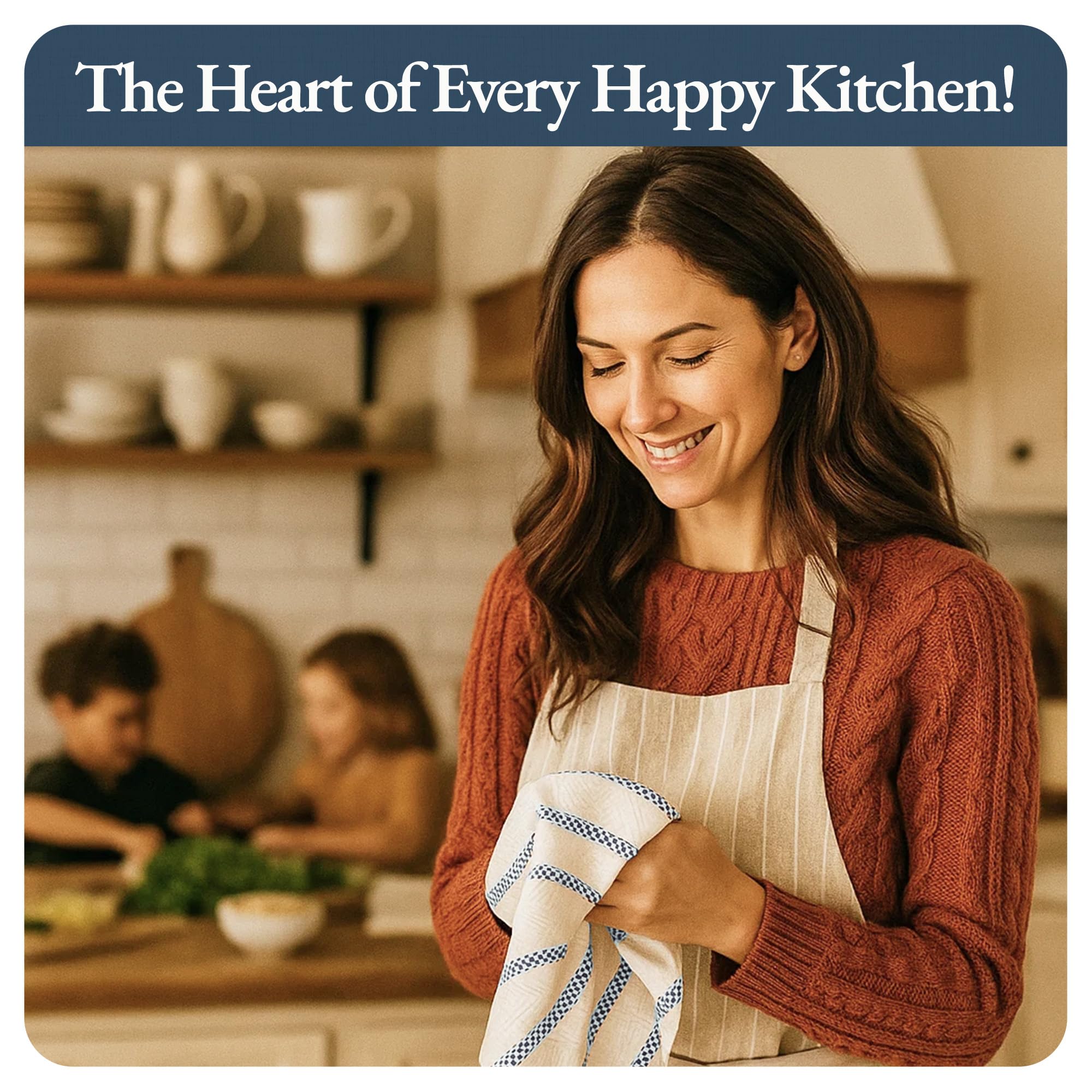 Lane Linen multi-purpose towels work as napkins or hand towels.