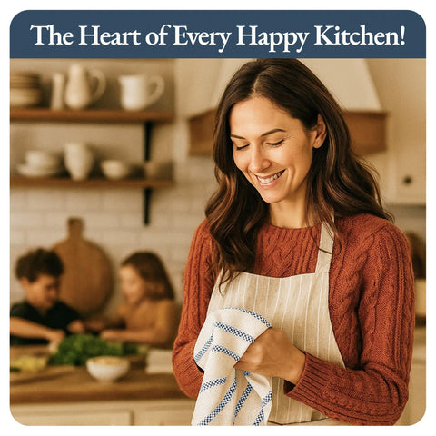 Lane Linen multi-purpose towels work as napkins or hand towels.
