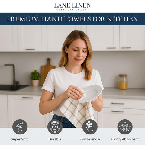 LANE LINEN quick-drying kitchen towel 18x28 in beige