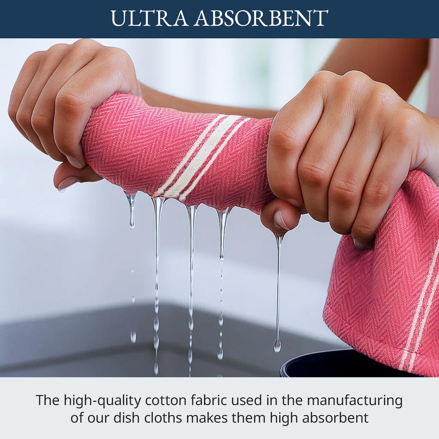 LANE LINEN striped design towels add elegant style to counters