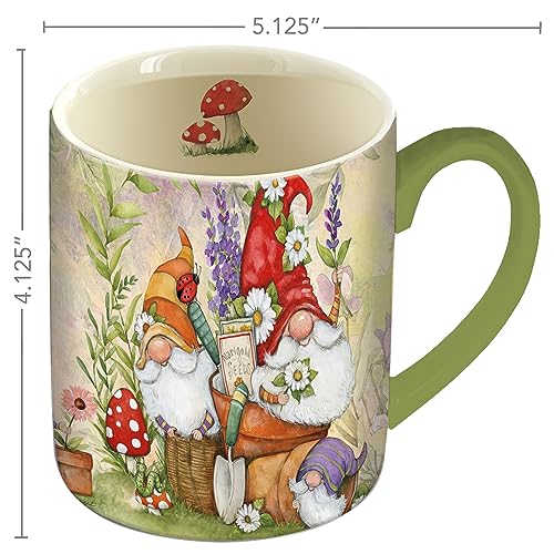 Lang Garden Gnomes Mug ceramic 14oz showcases sturdy everyday durability.