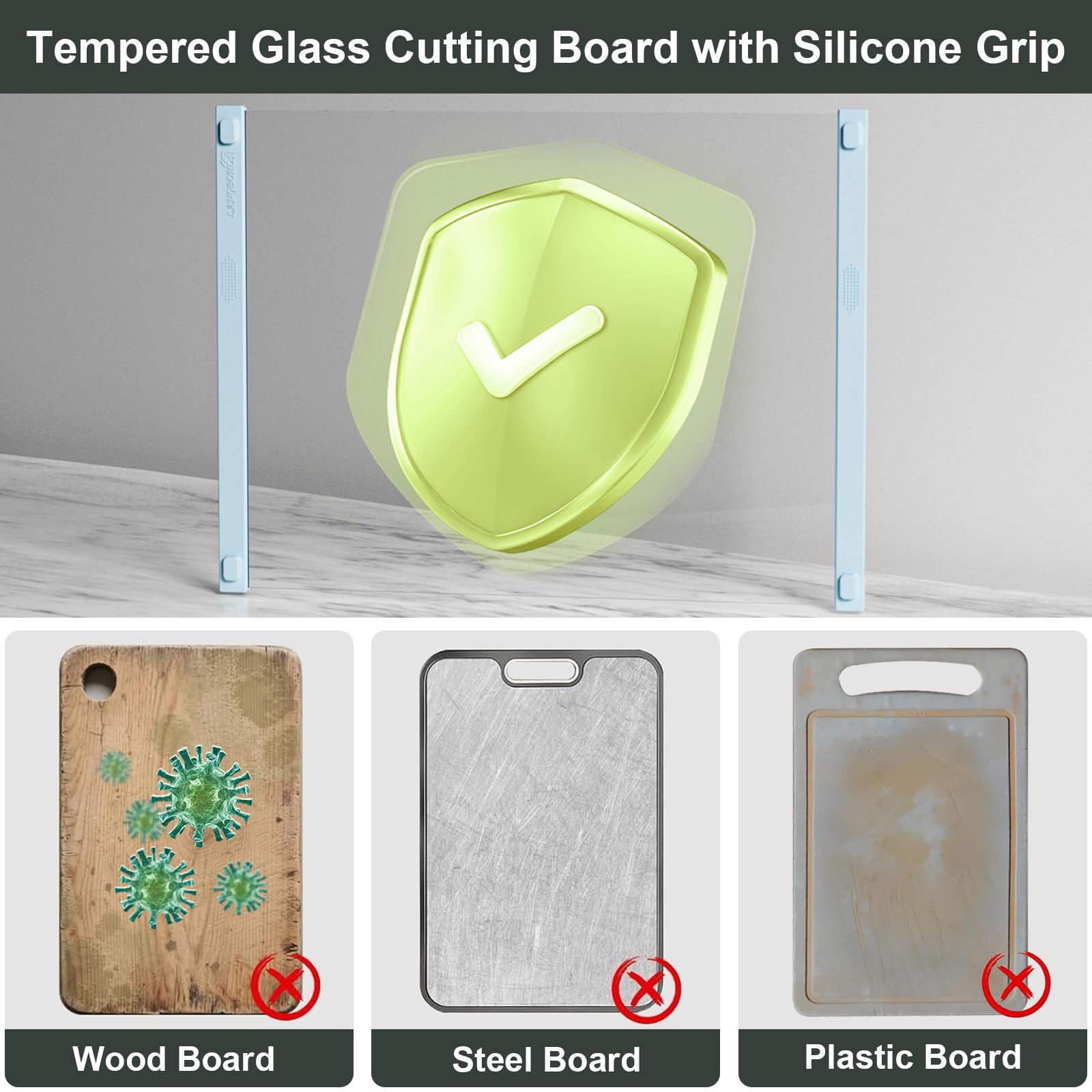 LANGBOHOS charcuterie-ready glass board for stylish serving