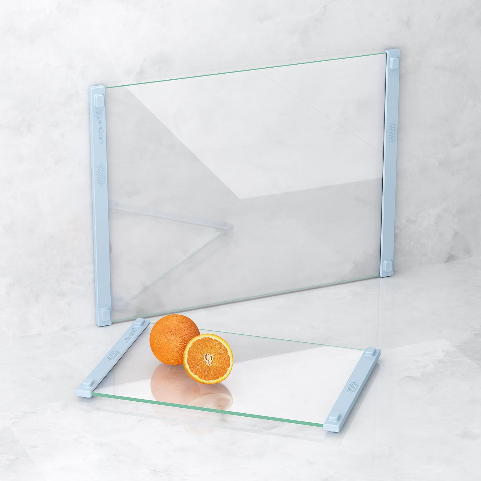 LANGBOHOS large 12x16 glass cutting board with silicone grip for stable prep