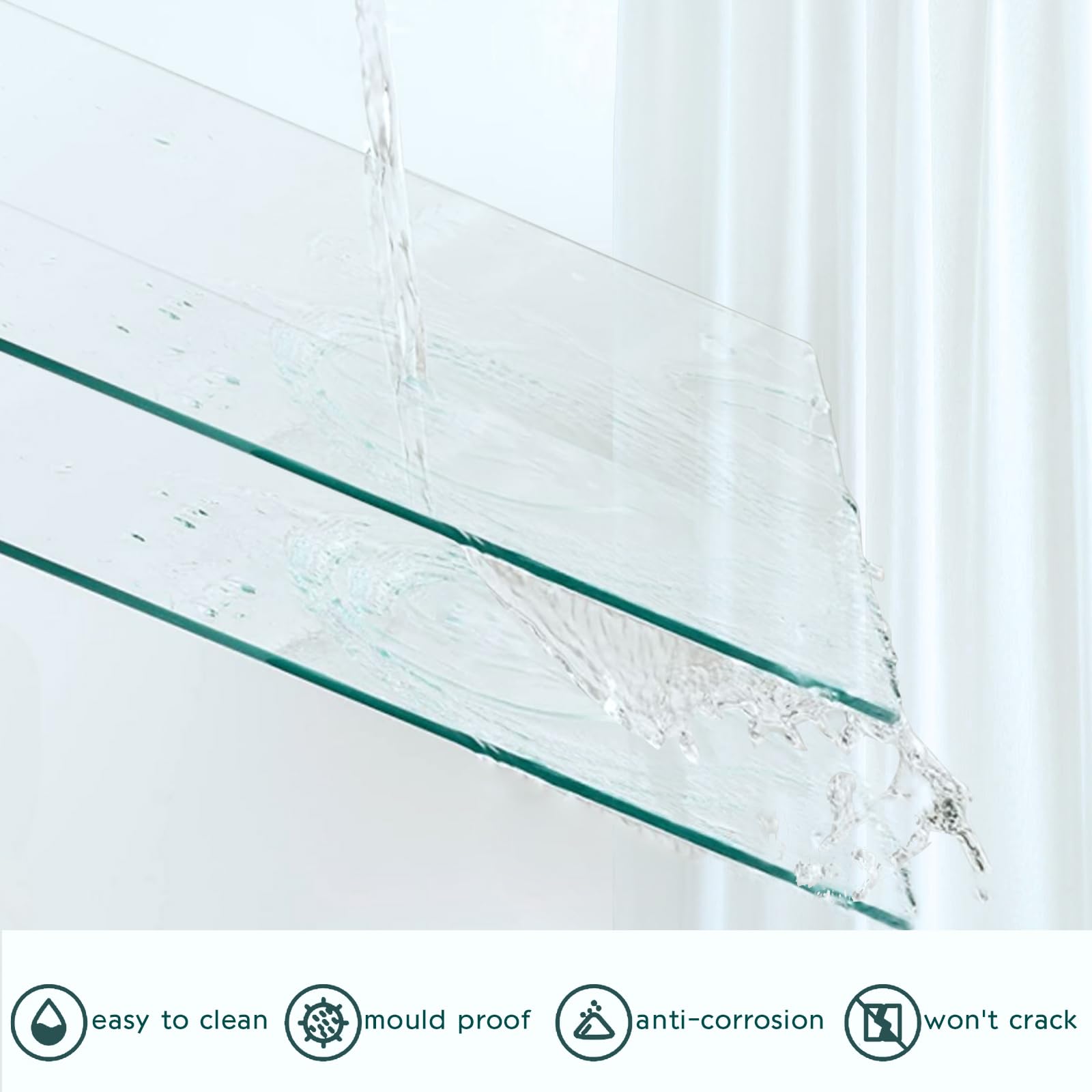 LANGBOHOS scratch-resistant tempered glass cutting board in busy kitchen.