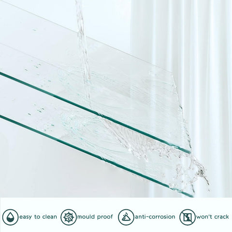 LANGBOHOS scratch-resistant tempered glass cutting board in busy kitchen.