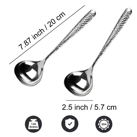 LANGMINGDE deep-bowl soup spoon suitable for noodles and broth.