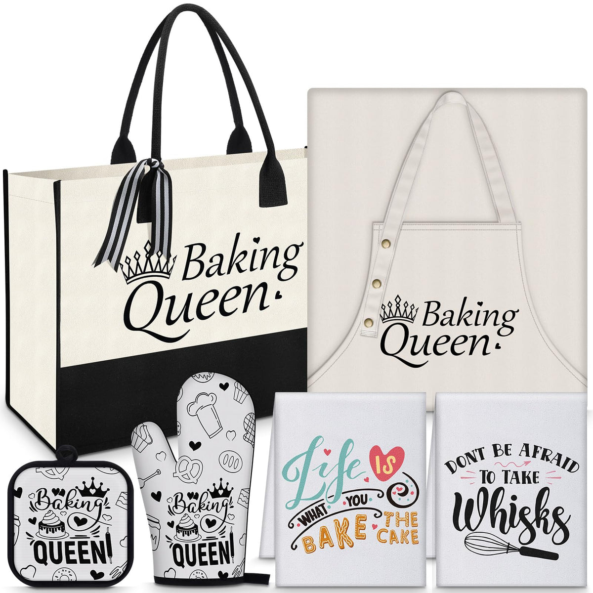 Langyiwee Baking Queen canvas tote for sturdy carrying in kitchen and beyond