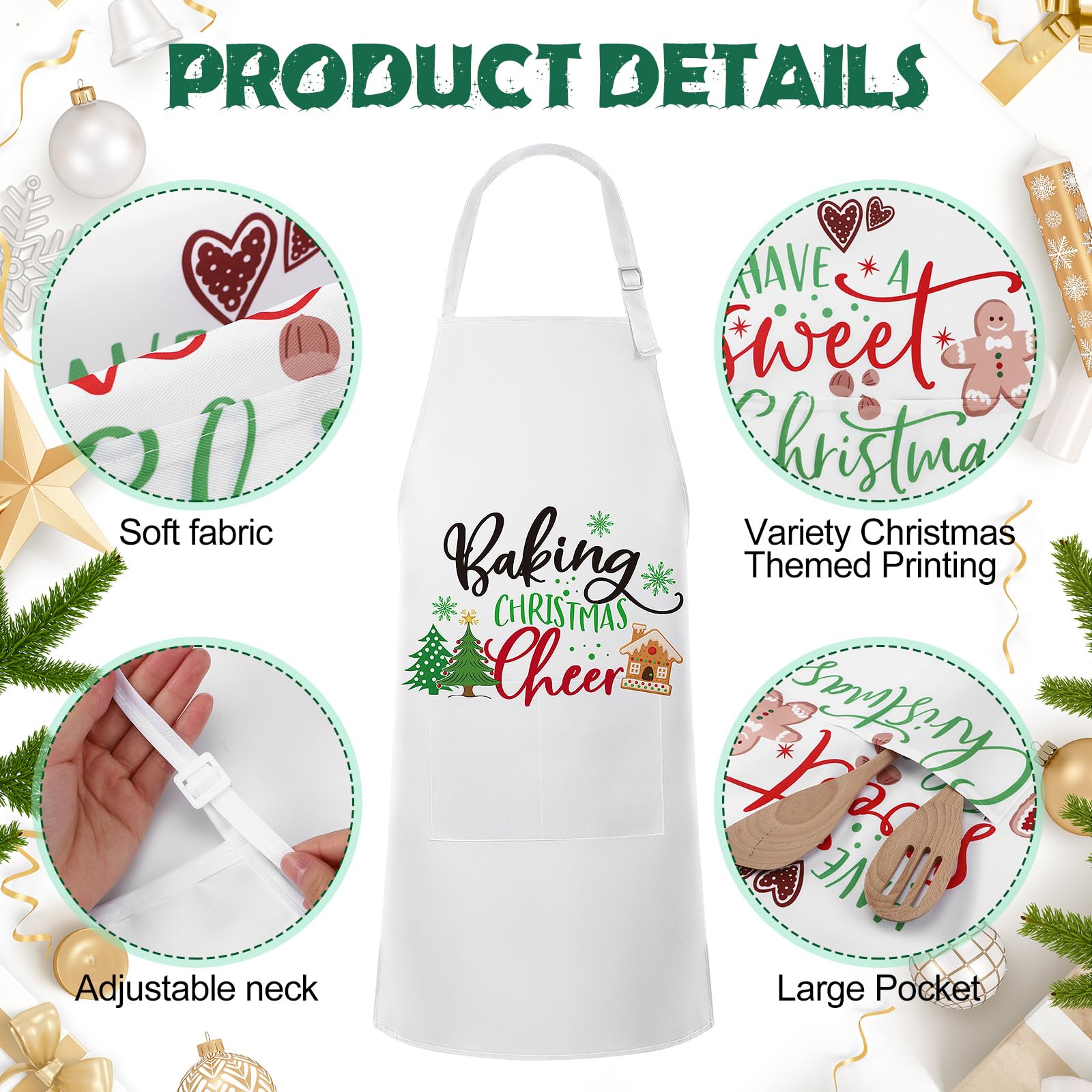 Langyiwee polyester apron offers soft comfort and durability for daily cooking.