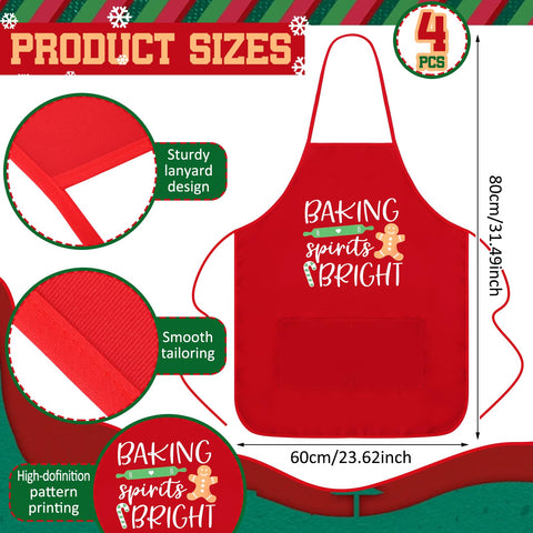 Langyiwee Christmas hat accents on the apron enhance holiday parties.