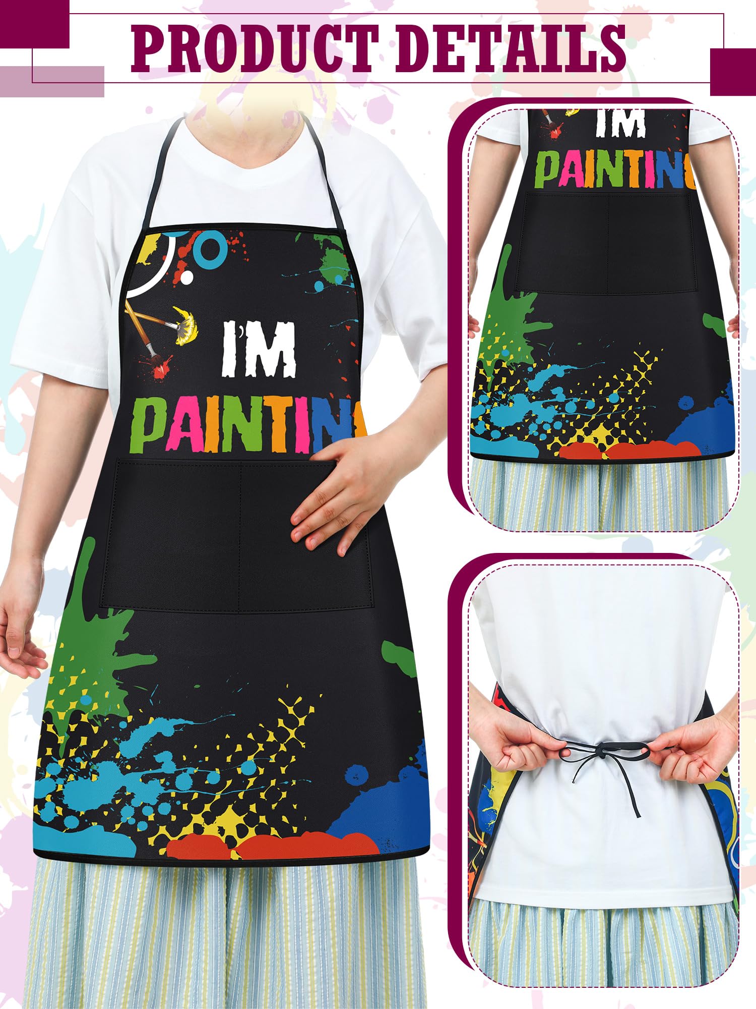 Langyiwee apron featuring adjustable neck strap for a comfortable fit.