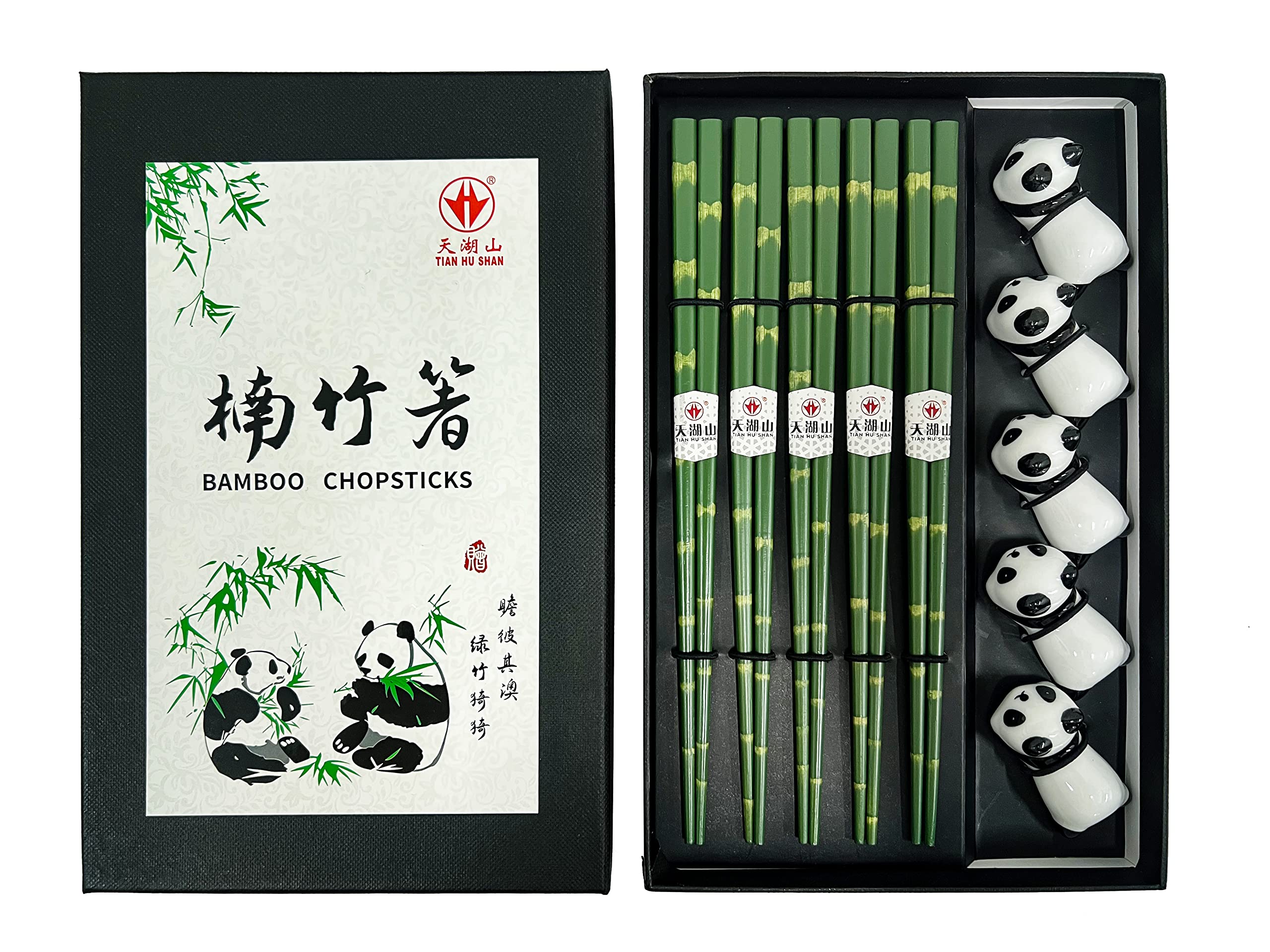 LANHUTHS green bamboo chopsticks natural and reusable
