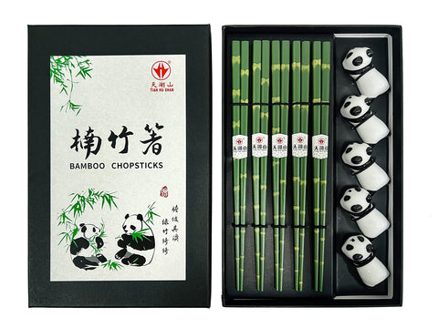 LANHUTHS green bamboo chopsticks natural and reusable