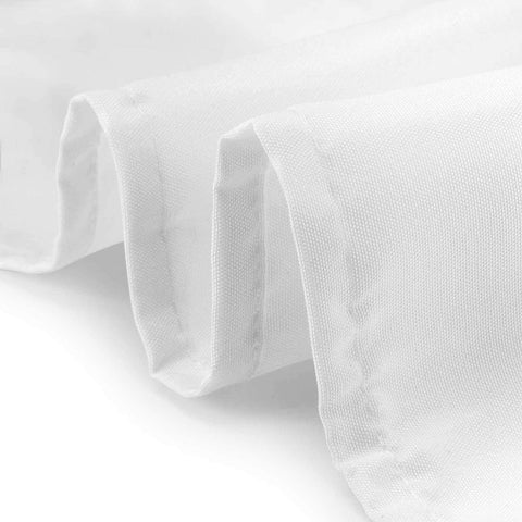 Lann's Linens 120-round tablecloth shows stain-beading effect, easing cleanup during events.