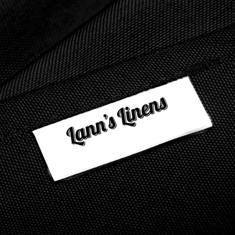 Lann's Linens under-table concealment with fitted design hides cords and clutter.