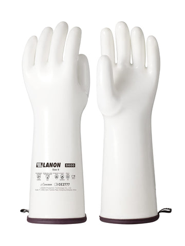 LANON Protection 15-Inch silicone oven gloves with CoralAir liner for safe hot-dish handling