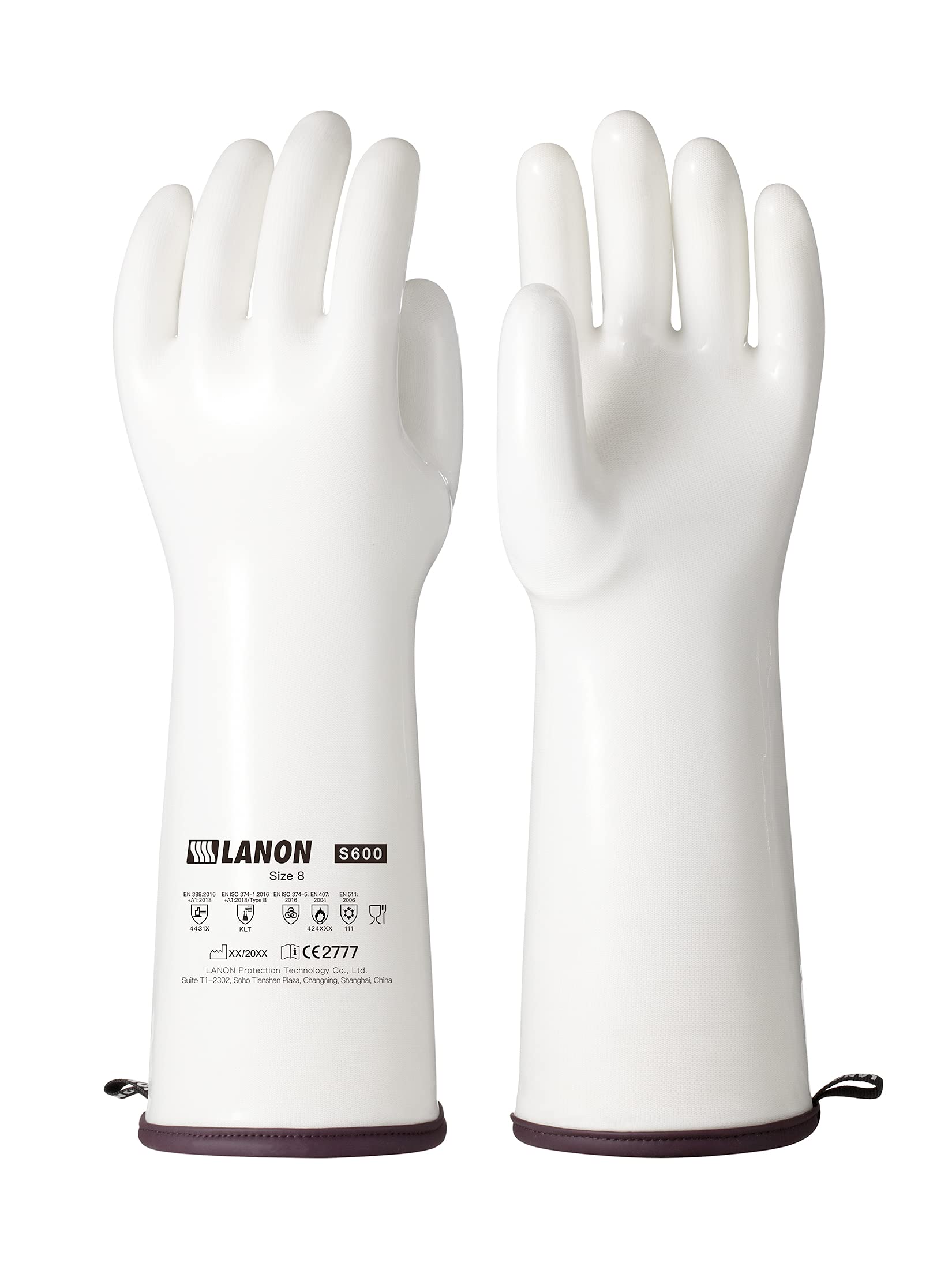 LANON Protection oven gloves coralair liner close-up showing breathable interior for long cooking sessions