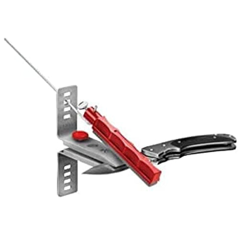 Lansky 280-grit green hone for sharpening and refinement.