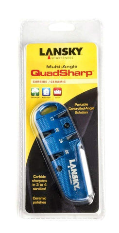 Lansky QuadSharp Blue angle slots close-up enabling quick three-to-four-stroke sharpening