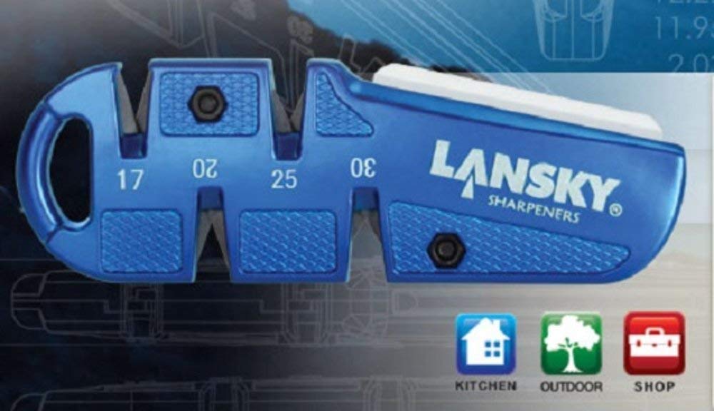 Lansky QuadSharp Blue ceramic benchstone for fine edge polishing