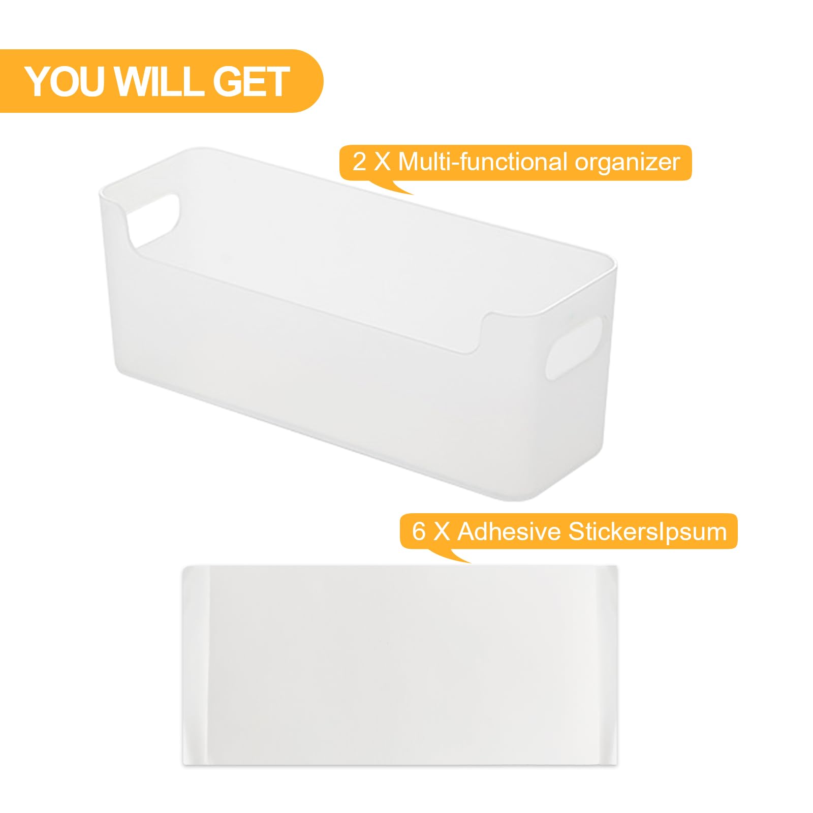 LANSKYWARE cabinet organizer front view in clear plastic enhances visibility.