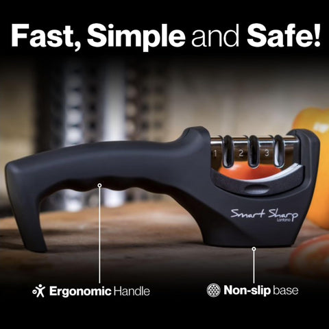 Lantana Smart Sharp straight-edge-blade stage ideal for standard kitchen knives.