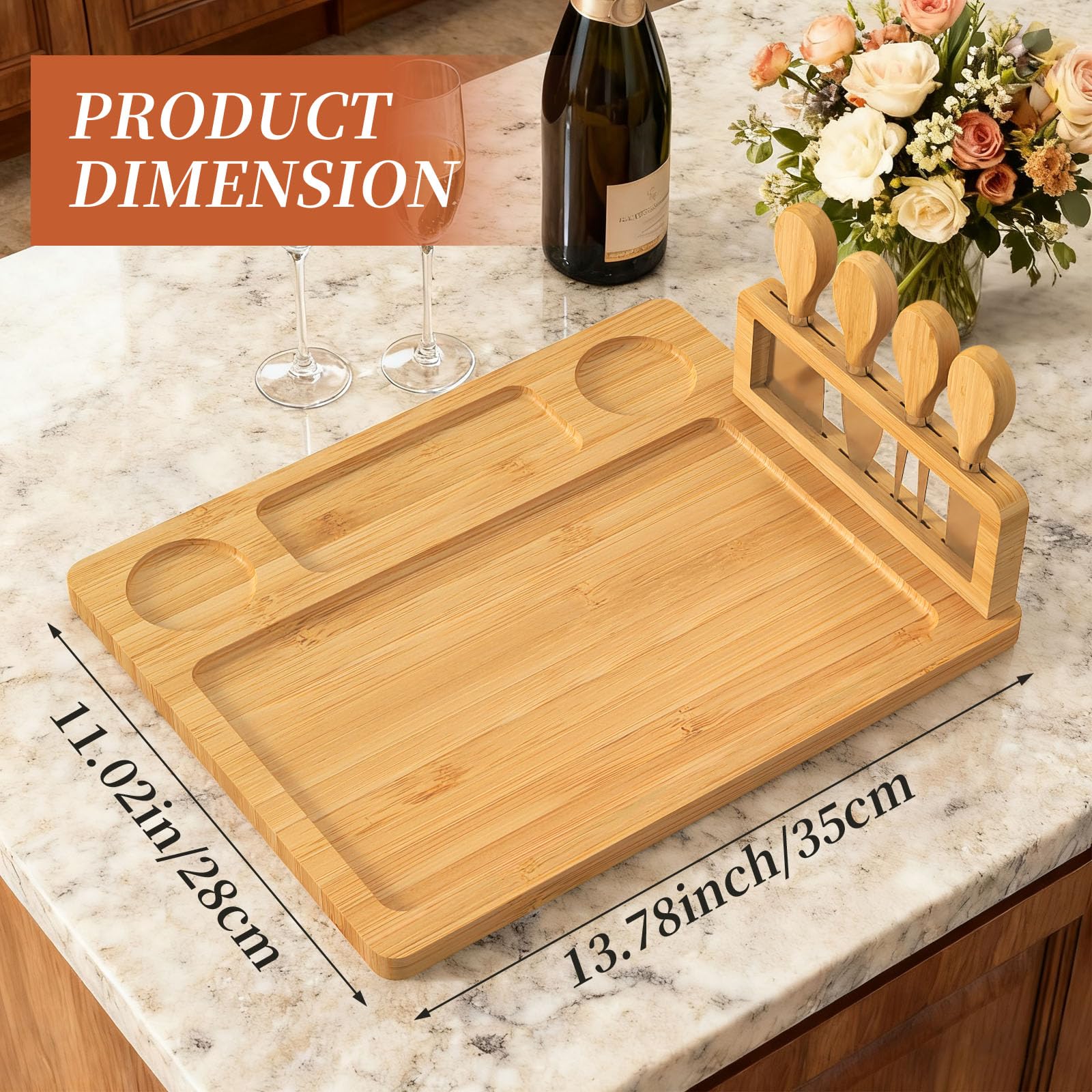 LANVIA bamboo board with oil protection helps maintain moisture resistance