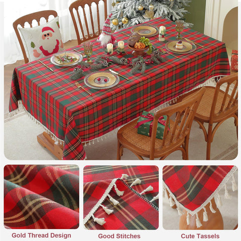 Laolitou durable cotton-linen tablecloth is washable and wrinkle-resistant.