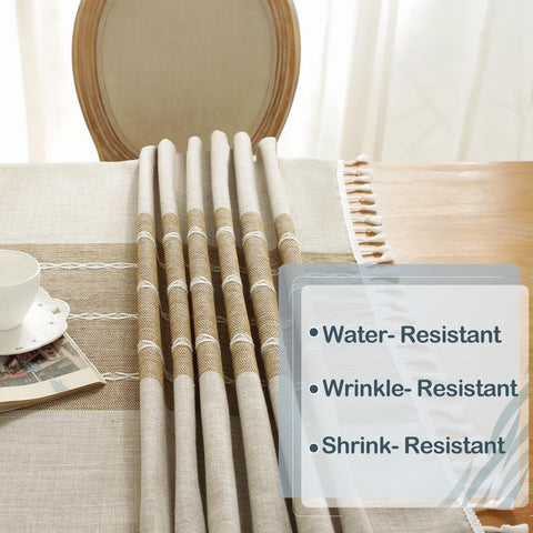 Laolitou indoor-outdoor tablecloth for versatile use.