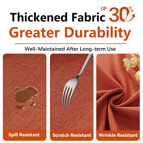 Laolitou machine-washable tablecloth emphasizes easy care and reuse for busy homes.