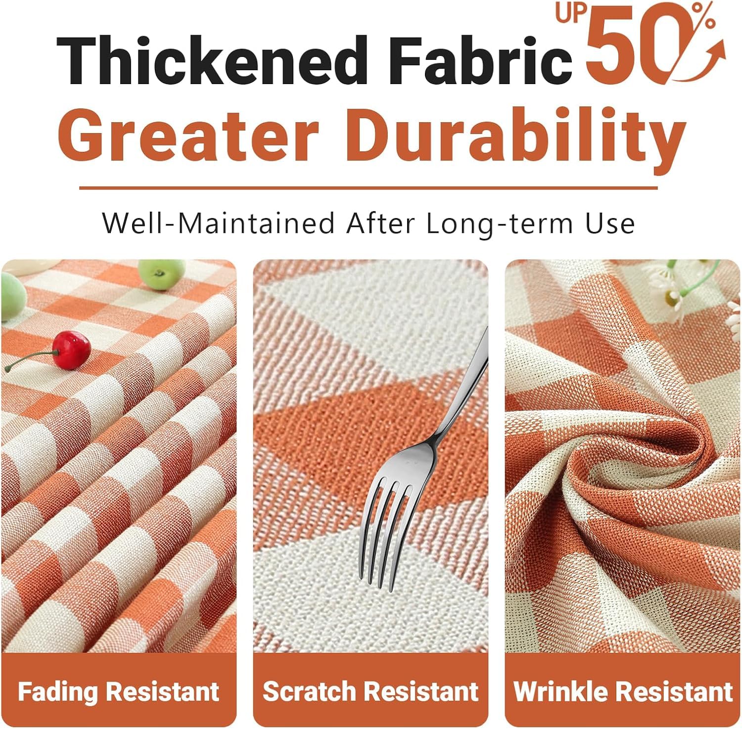Laolitou orange outdoor tablecloth brightens outdoor dining experiences