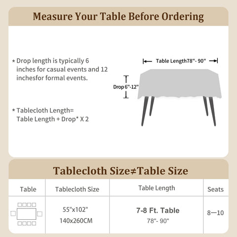 Laolitou rectangle table cover ideal for picnics, Thanksgiving, and casual dining.