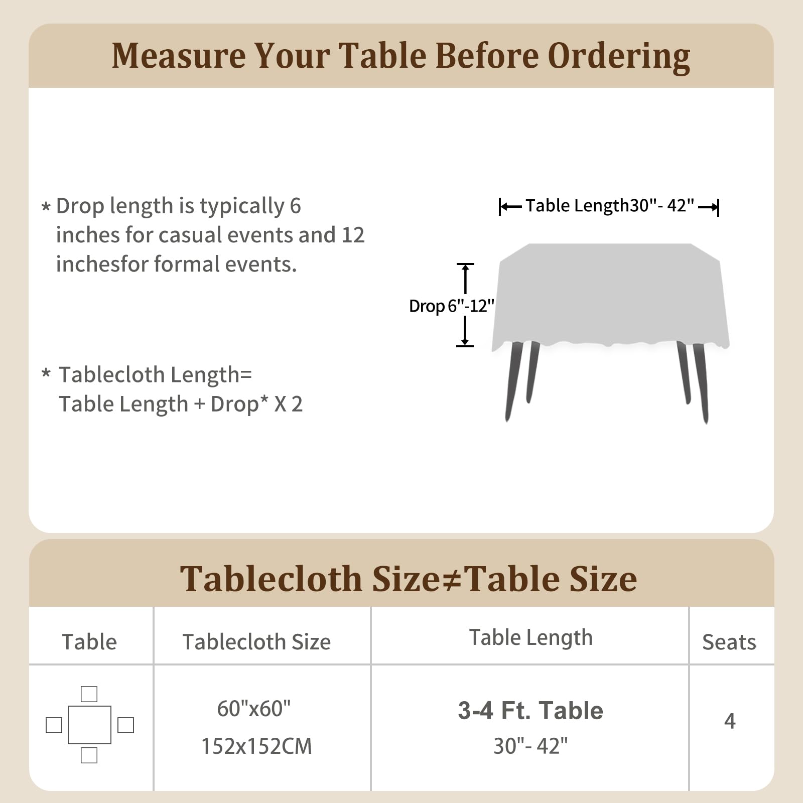 Laolitou washable tablecloth offers easy care after gatherings
