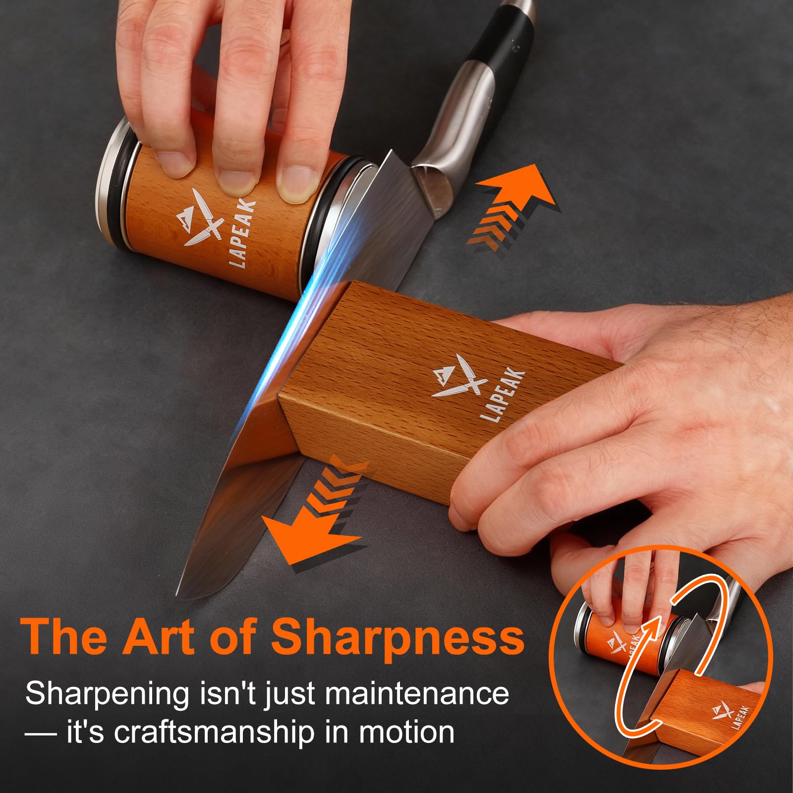Lapeak knife sharpener in gift-ready packaging for gifting