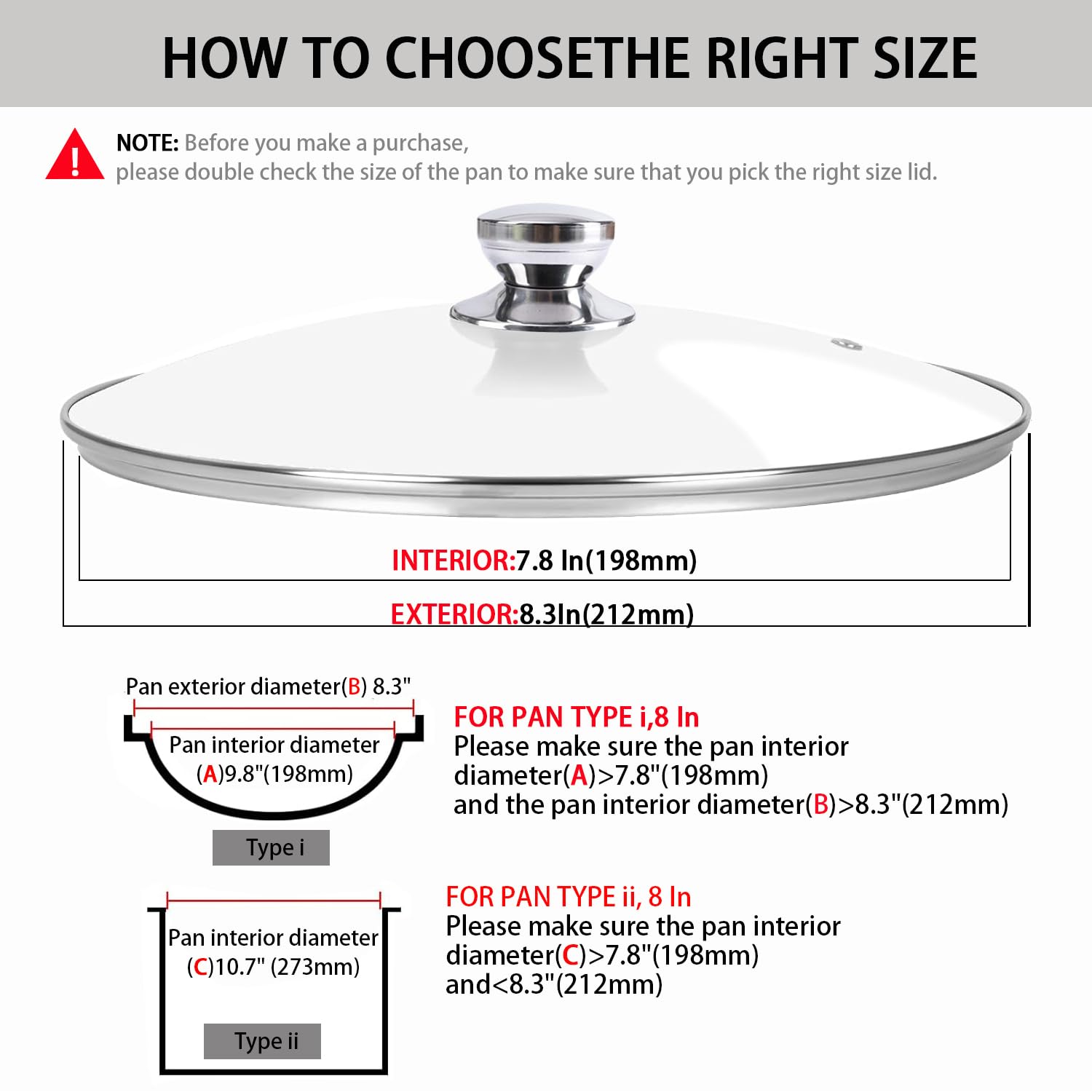 Laplad 8inch pan lid with vent to control steam