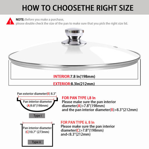 Laplad 8inch pan lid with vent to control steam