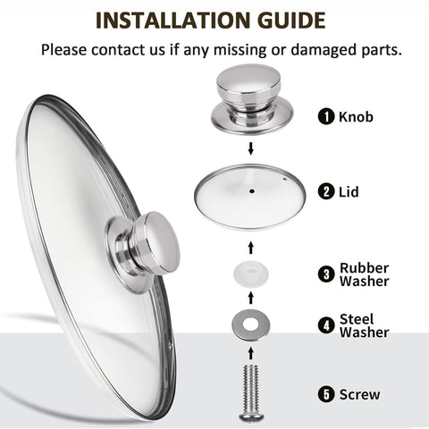 Laplad glass lid with stainless steel rim on cookware