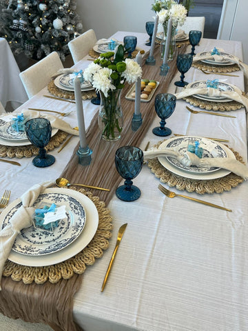 Laquedecraft boho farmhouse mats suit indoor and outdoor dining spaces.