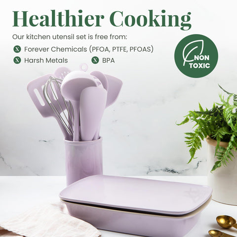 Larder & Vine stainless steel handles add durability and a secure grip.