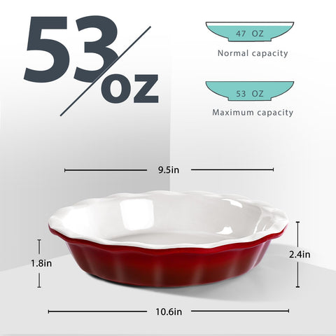Lareina ceramic pie dish with fluted rim for professional-crust guidance.