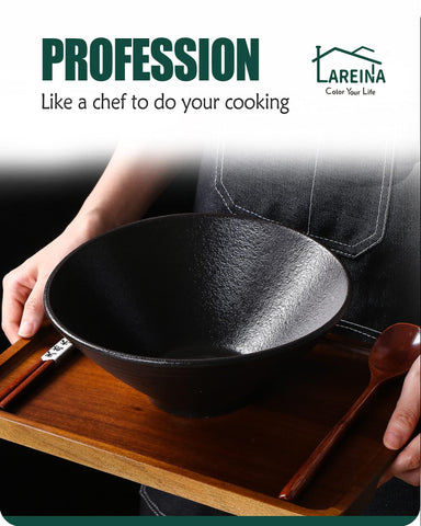 Lareina bowls are dishwasher-safe and microwave-safe for easy cleanup.