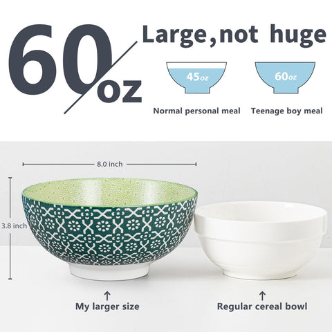 Lareina eight-inch bowl perfect for salads, grains, and side dishes