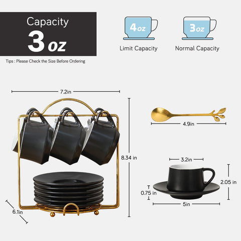 Lareina 7oz cup offers versatile capacity for longer brews.