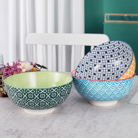 Lareina ceramic bowls safe in microwave and dishwasher for quick meals