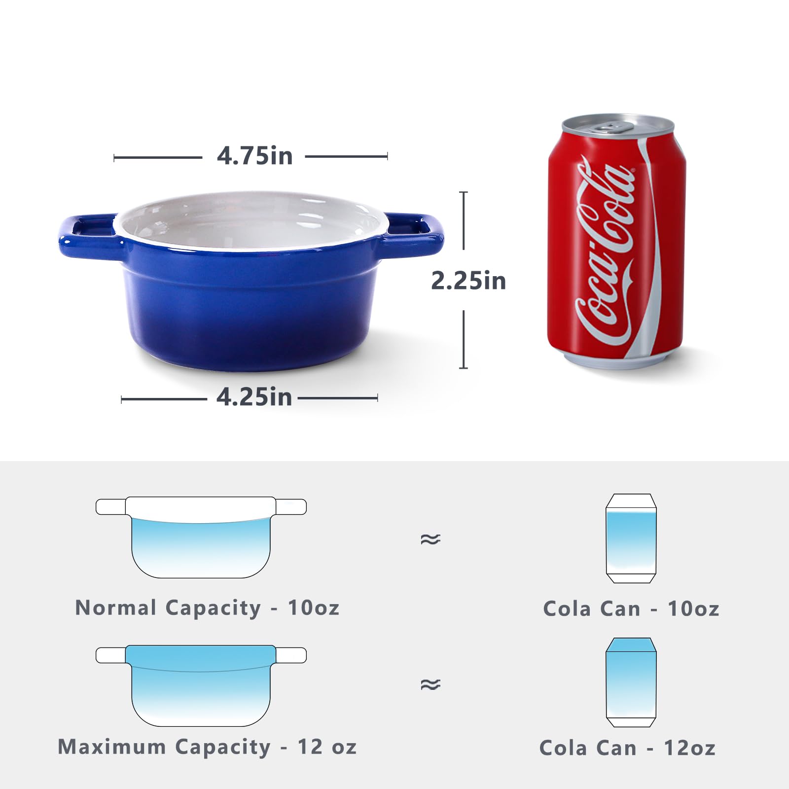 Lareina blue ramekin serves desserts beautifully from custards to fruit crisps.